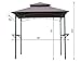 GOJOOASIS Barbecue Grill Gazebo Outdoor 2-Tier BBQ Canopy Tent Coffee Shelter 8-Feet