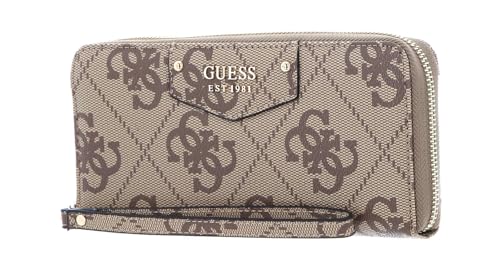 GUESS Eco Brenton SLG Large Zip Around Latte Logo