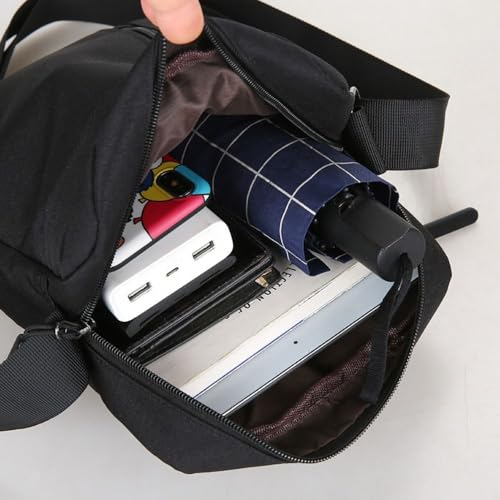 Messenger Bags Travel Multifunction Casual Sling Shoulder Black2