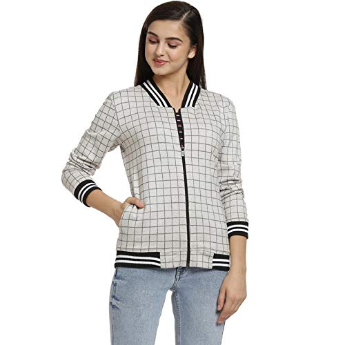 Image of PINACOLADA Women's Puffer Regular Fit Bomber Jacket For Winter Wear | Standing Collar | Full Sleeve | Zipper | Casual Jacket For Woman & Girl | Western Stylish Jacket For Women