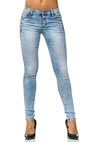 ArizonaShopping Damen Denim Jeans Hose Skinny Stretch Röhre Pants Cover