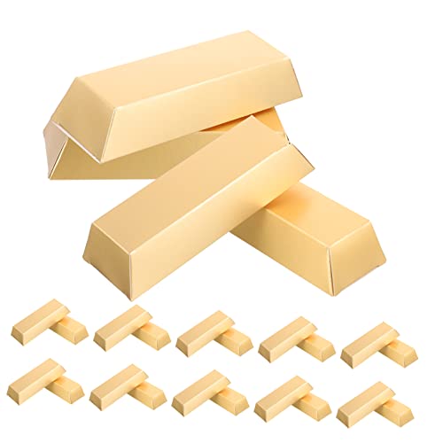 BESPORTBLE 120 Peças De Caixa Em Forma De Tijolo Dourado Papel De Formatura Para Doces Dourados