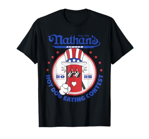 Nathan’s Famous Hot Dog Eating Contest 2025 Funny T-Shirt
