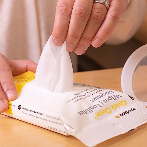 Medela Quick Clean Wipes for On-the-Go Cleaning of Breast Pumps, Accessories, and Various Surfaces, Plant-based, Resealable, 1 Pack of 30 - 5