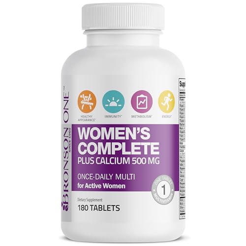 Bronson ONE Daily Women’s Complete Multivitamin Multimineral Once-Daily Multi for Active Women, 180 Tablets - Image 6