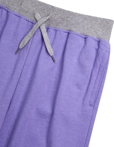 Image of DKNY Girls Sweatpants Set - 2 Piece Active Fleece Girls Sweatshirt and Jogger Youth Kids Sweatpants Matching Set (4-16)