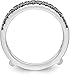 Purvika Jewels 1.00Ct Round Cut Lab Created Black Diamond Prong Set Woman's Enhancer Ring Guard Wrap Wedding Ring, 14K White Gold Finish (White, 10.5)