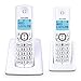 Produktbild ALCATEL F530 Duo  Schnurloses DECT-Telefon-Set  Großes beleuchtetes Display  Freisprechfunktion  Anrufsperrfunktion  2 Direktwahltasten  2 Mobilteile  Weiß/Grau