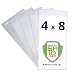 5 Pack - EXTRA LARGE 4" X 8" Clear Plastic Ticket Holders (Really BIG) - 4X8 Inch Big Credential ID Protector Sleeves for Sporting Events and Concerts - 3 Lanyard Slots at Top to Work with Any Lanyard