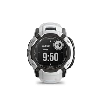 Garmin Instinct 2X Solar, Rugged GPS Smartwatch, Built-in Flashlight, Solar Charging Capability, Multi-Band GNSS, Whitestone