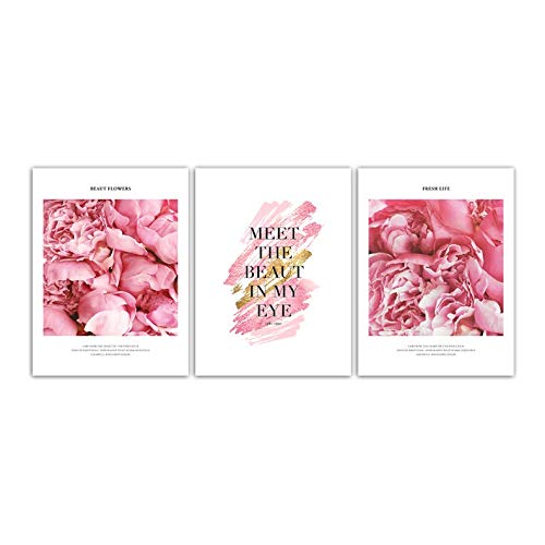 Belle rose fleurs affiches pour une decoration romantique de votre intérieur