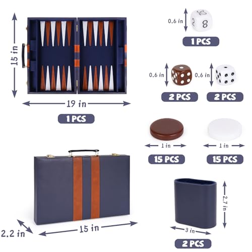 Kvintes BLUEBACK 15 Inch Backgammon Sets thumb #4