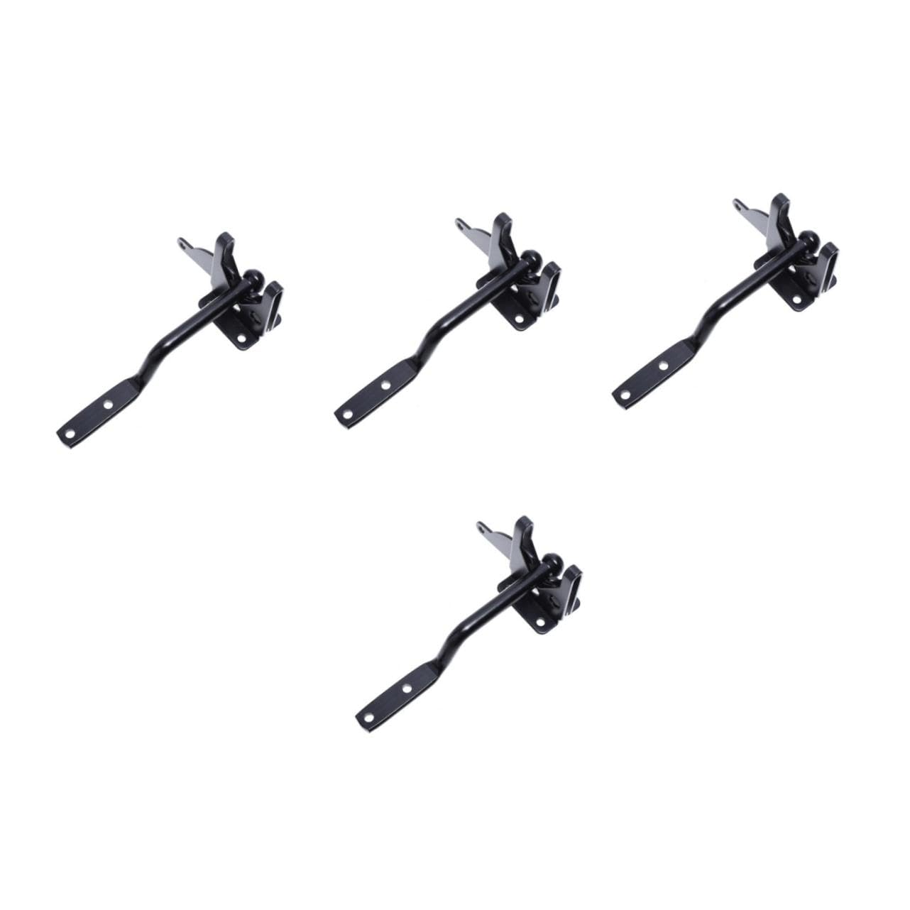 jojofuny 4pièces Verrou De Portail Acier Loquet De Serrage Automatique Pour Clôture Bois Installation Facile Et Pratique