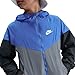 Nike Kids Sportswear Windrunner Hooded Repel Jacket (Big Kid) Comet Blue/Smoke Grey/Anthracite Large
