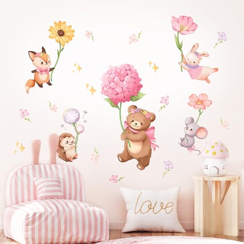 Vinilos Decorativos Infantiles Animales Rosa 2 Piezas miniatura 4