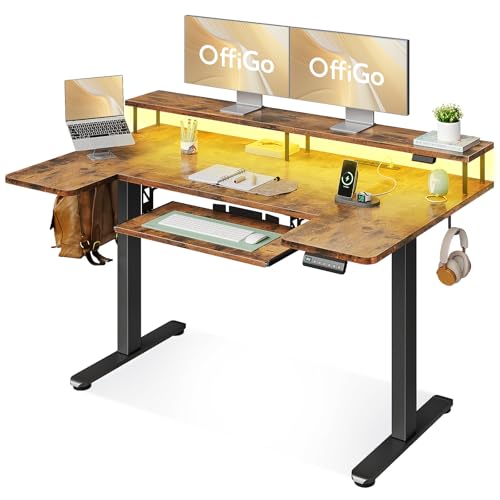 OffiGo U Shaped Electric Standing Desk with...