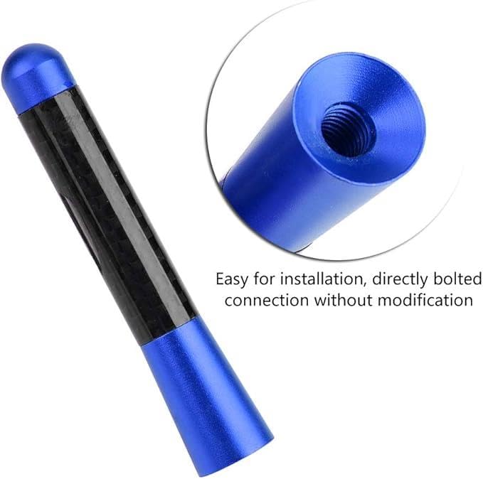 Uni̇versal Mavi̇ Karbon Fi̇ber Oto Çubuk Radyo Anteni̇ 12 Cm
