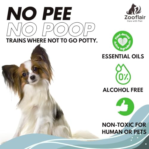 Image of Dog No Pee No Poop Training Spray, 500 ml, Natural Essential Oils, Alcohol-Free, Non-Toxic Indoor Outdoor Potty Training Solution