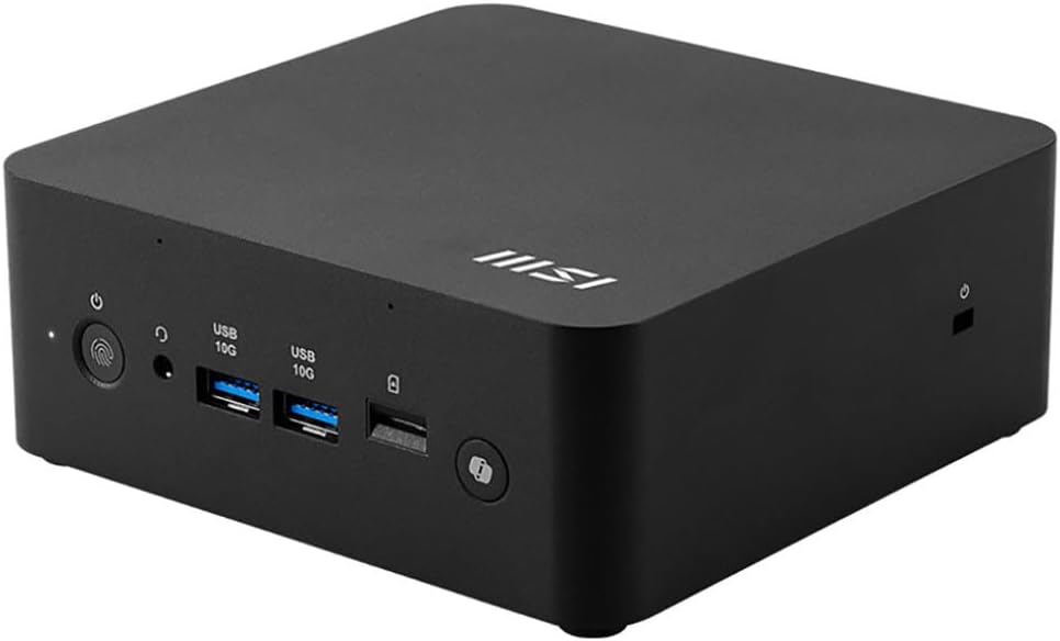 msi Cubi NUC AI+ Barebones Mini PC: Intel Core Ultra 7-258V, 32GB Memory, WiFi 6E, BT 5.3, Thunderbolt 4, Type-C, Copilot Button: Black 2MG-003BUS