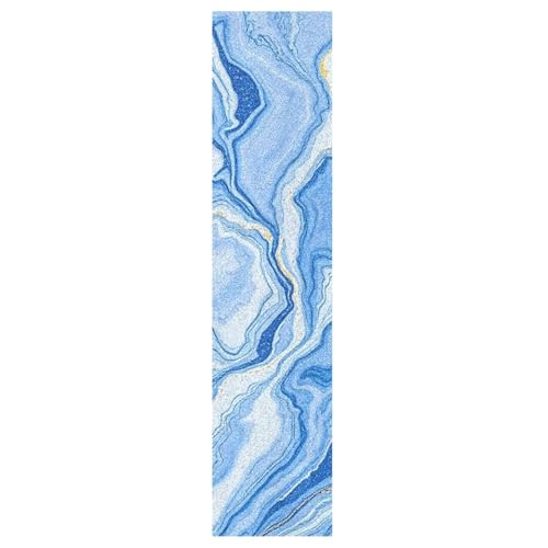 CEBUGI Blue Marble Texture Skateboard Grip Tape 44x10in Waterproof Tear-Proof Longboard Grip Tape Bubble Free Non-Slip Scooter Grip Tape for Girls Boys