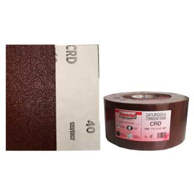 CARTA ABRASIVA 'CRD' Grana 220 - rotolo mm 115x100 mt (Confezione da 100 ML)