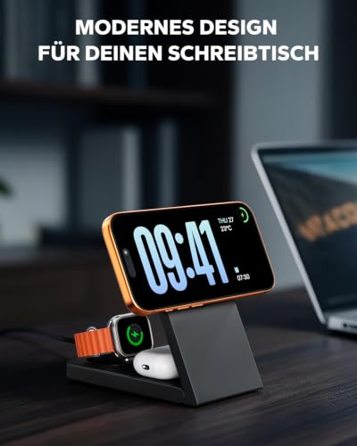 Eddibox 15W Schnellladen Magsafe Ladestation für Apple Watch und iPhone – Ansicht 6