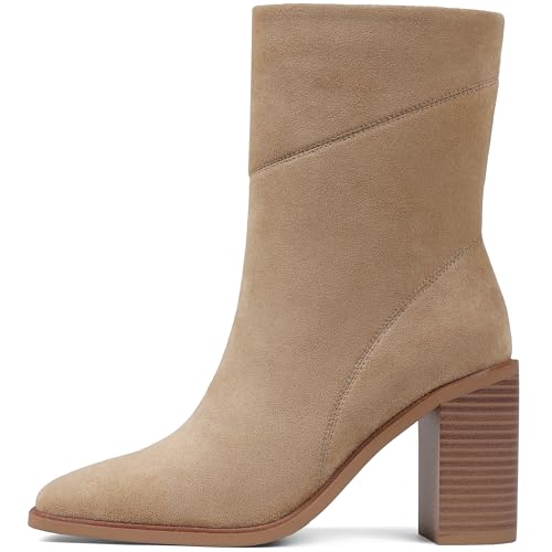 Lovee Cosee Women's Ankle Boots 2025 Chunky Heel Square Toe Side ...