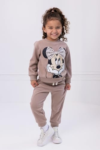 Image of Disney Minnie Mouse Girls' 2-Piece Fleece Sweatshirt and Pants Set for Baby & Kids
