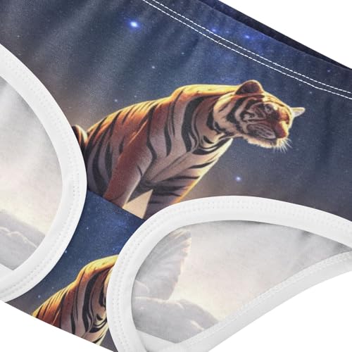 Tiger Night Sky Toddler Underwear Custom 2t Cotton Panties for Girl Florals Briefs Underpants4