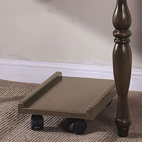 Soporte para CPU móvil con ruedas, soporte de madera para computadora, tamaño pequeño miniatura 3