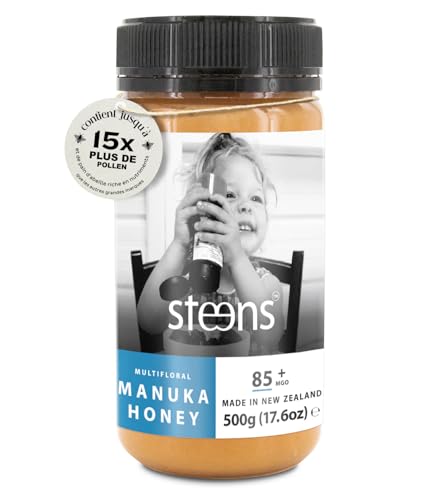Miel de Manuka pur et authentique Steens MGO 85+ , nectar premium de Nouvelle-Zélande