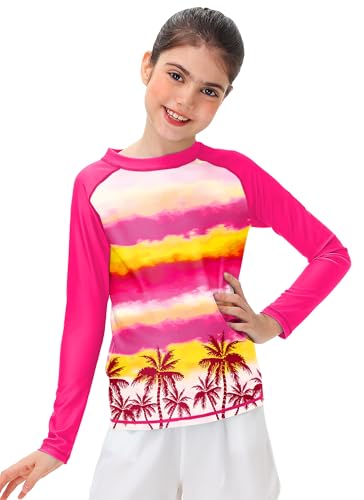 Image of Remimi Unisex Kids Rash Guard Long Sleeve SPF 50+ Tie Dye Sun Shirt 3-12 Years