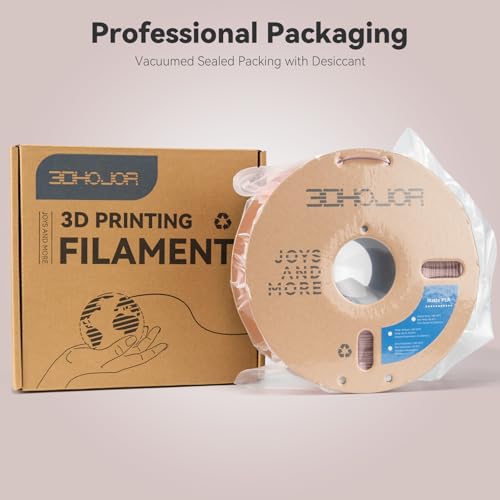 Image of 3DHoJor Matte PLA Filament 1.75mm, Upgrade 1kg*2 Bundle Cardboard Spool PLA Filament 1.75 PLA 3D Printing Filament, Print with Most 3D Printers Using 3D Filament-Brown