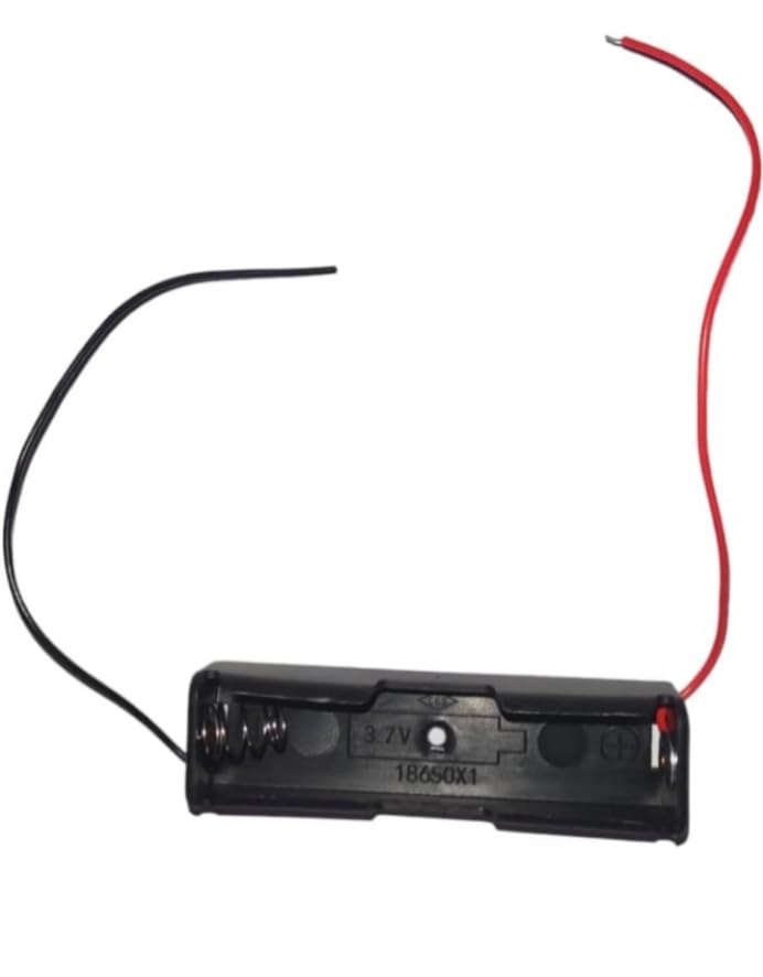 18650 Single Battery Holder with Wire Leads, Copper Conductor, 3.7V Lithium Battery, Black, 75mm x 21mm x 18mm, Pack of 5-image-13