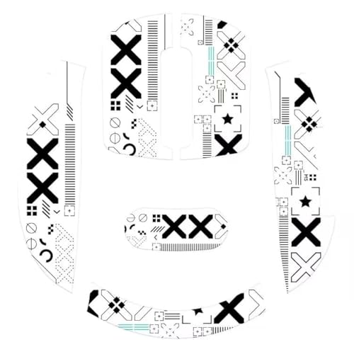 Image of Mouse Anti Slip Grip Tape, Pre-Cut Universal Griptape for Superlight Wireless Gaming Mouse Skins, Sweat Resistant, Elastics Refined Side Grips, Easy to Apply, Ultra-thin 0.5mm (0.02in) - White