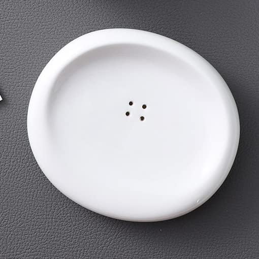 Soft Touch Ceramic White Bathroom Accessories Set,Soap Dispenser, Toothbrush Holder, Tumbler and Soap Dish,White,5pcs