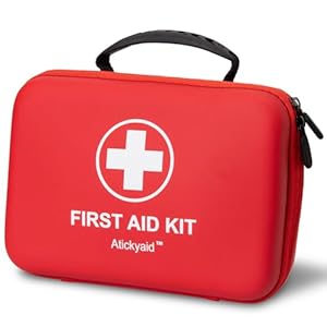 First Aid Kit 340 Piece, Premium Waterproof Hard Shell Medical Kit for Car, Home, Office, Travel, Camping, Sports, Outdoor, School – Emergency First Aid Supplies and Survival Kit