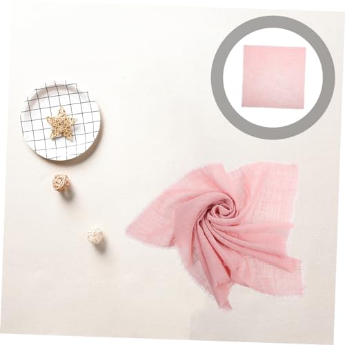 PRETYZOOM 6 servilletas de tela rosadas de algodón miniatura 4