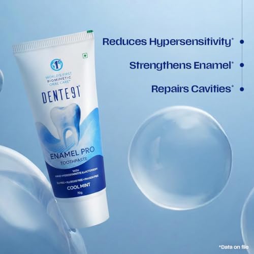 Image of Dente91 Enamel Pro Toothpaste| Sensitivity Relief | Repairs Cavities | Fights Gum Disease | Reduces Bad Breath | Strengthens Enamel | Pack of 4, 4 X 100g
