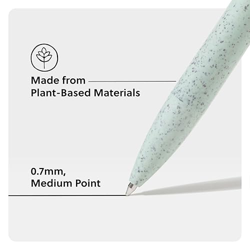 U Brands U-Eco Ballpoint Click Pens with Refills, Set of 8, Core Speckle, Medium (0.7 mm) Point, Black Ink by U Brands - Image 3