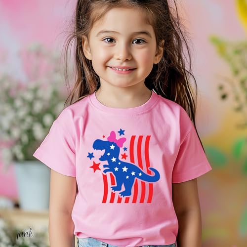 Image of Kids Boys 4th of July Shirts Toddler American Flag T-Shirt Girls Patriotic Short Sleeve Tees Cotton Top Clothes 1-7T