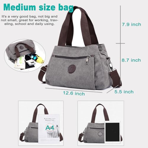 Dourr Hobo Handbags Canvas Crossbody Bag For Women thumb #3