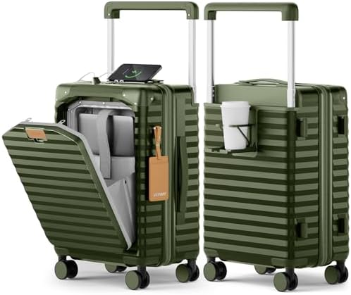 Joyway 20 Inch Carry on Luggage with Front Pocket, PC Hardshell C...