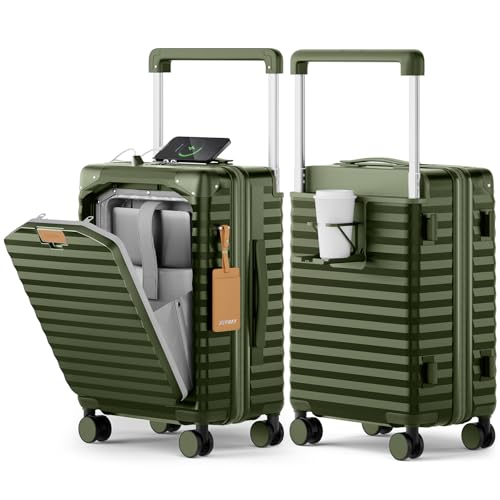 Joyway 20 Inch Carry on Luggage with Front Pocket, PC Hardshell C...