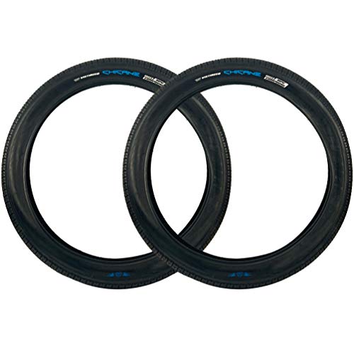 SE Bikes Chicane 26 x 3.5 BMX Durable Wire Bead Replacement OEM Dirt Street Bike Tire Bundle (Black)