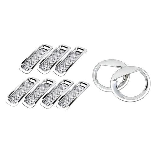 Calandre avant pour Jeep Patriot 2011-2017 garniture chrome 9 pièces