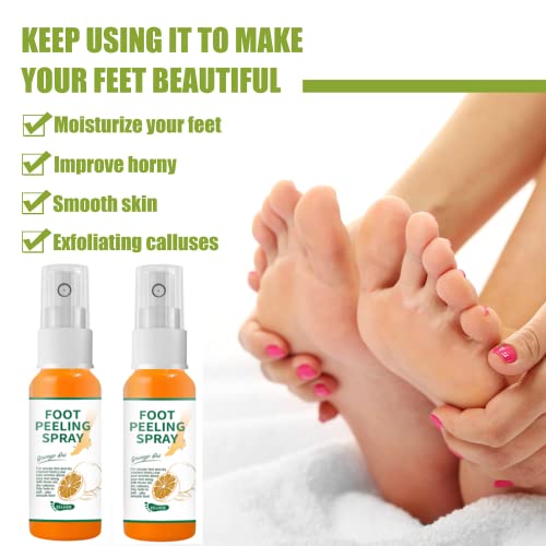 2Pcs Foot Peeling Spray Orange Oil,Foot Peeling Spray That Remove Dead Skin Within Seconds,Hydrating Nourish Peel Off Spray, Exfoliating Peeling & Calluses On Feet (30Ml) #TOP2