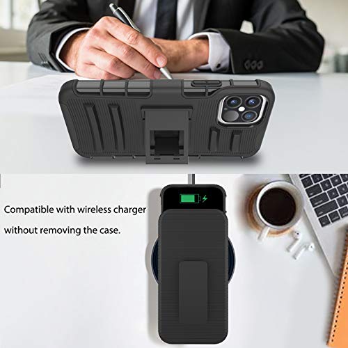 Coque Google Pixel 5 avec clip ceinture et protection d'écran intégrée noire Ailiber - 7