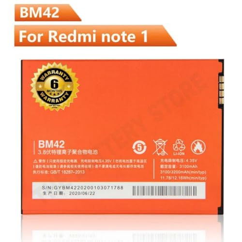 Image of THE BATTERY STORE Original BM42 Battery for Redmi Note 3G /4G Note Battery with 6 Month Warranty****(DD12)
