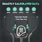 Crosstrainer,Crosstrainer für zuhause Neezee Qualitätsunternehmen Pro 2-in-1 Elliptisch Hometrainer mit Magnetwiderstand, Sitz, Smart LCD-Display Leichtes Verstauen Transportrollen bis 120kg – Bild 5